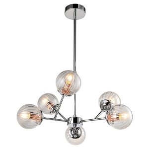 Lampa wisząca zewnętrzna Best 6-punktowa szklana transparentna 524318