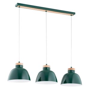 Lampa wisząca zielona – jasne drewno LORIEN 3xE27x15W wym: 90x23x85 cm Alfa 841875 Lampa wisząca zielona – jasne drewno LORIEN 3xE27x15W wym: 90x23x85 cm Alfa 841875
