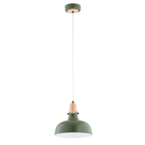 Lampa wisząca zielona – jasne drewno SOLO 1xE27x15W wym: 90x23x23 cm Alfa 836959 Lampa wisząca zielona – jasne drewno SOLO 1xE27x15W wym: 90x23x23 cm Alfa 836959