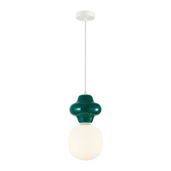Lampa wisząca zielona LATERA 1xE14x40W wym: 120x18x18 cm Italux 835757