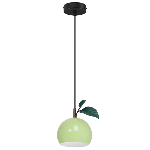 Lampa wisząca zielono-czarna Apple 1xE27x15W wym: 110x17x17 cm Luminex 847375