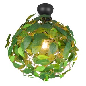 Lampa wisząca zielono-czarna LEAVY 1xE27x28W wym: 58x38x38 cm RL 860710 Lampa wisząca zielono-czarna LEAVY 1xE27x28W wym: 58x38x38 cm RL 860710