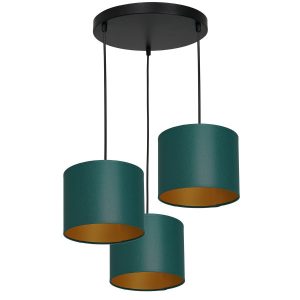 Lampa wisząca zielono-czarny matowy-złota Arden 3xE27x15W Luminex 846235 Lampa wisząca zielono-czarny matowy-złota Arden 3xE27x15W Luminex 846235