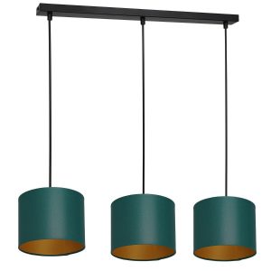 Lampa wisząca zielono-czarny matowy-złota Arden 3xE27x15W Luminex 845852 Lampa wisząca zielono-czarny matowy-złota Arden 3xE27x15W Luminex 845852