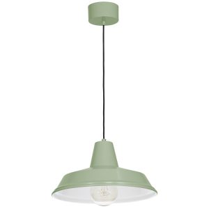 Lampa wisząca zielony matowa-biała Class 1xE27x15W Luminex 847442 Lampa wisząca zielony matowa-biała Class 1xE27x15W Luminex 847442