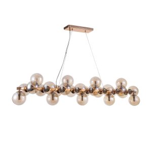 Lampa wisząca złota Cabella 25xG9x28W wym: 120x125x24 cm Italux 860965 Lampa wisząca złota Cabella 25xG9x28W wym: 120x125x24 cm Italux 860965