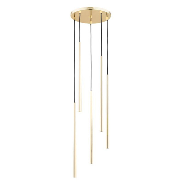 Lampa wisząca złota CARMEN 5xG9x10W wym: 120x30x30 cm Alfa 846627