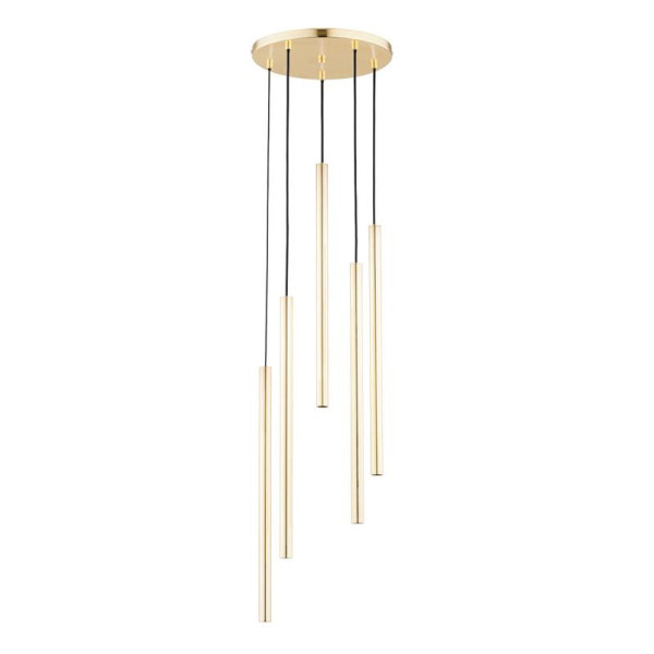 Lampa wisząca złota COLLET 5xG9x10W wym: 120x30x30 cm Alfa 841962