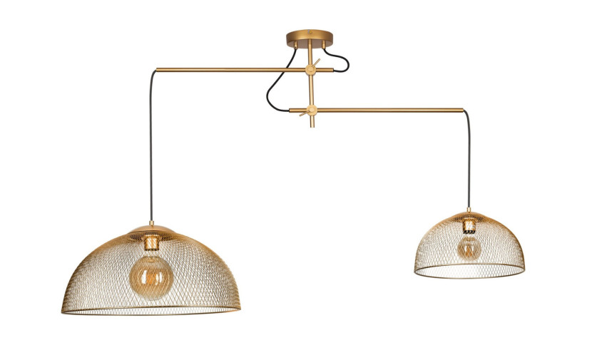 Lampa wisząca złota CONCEPT 2xE27x60W wym: 100x170x48 cm Maxlight 846601