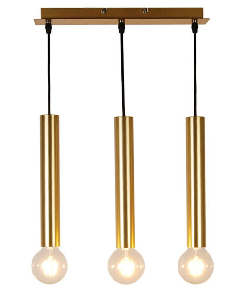 Lampa wisząca złota DALLAS 3xE27x40W wym: 128,4x7x38 cm Candellux 922550