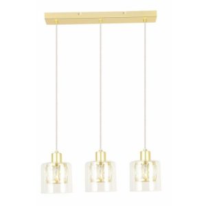 Lampa wisząca złota Elmo 3xE14x40W wym: 120x47x12 cm Reality 846190 Lampa wisząca złota Elmo 3xE14x40W wym: 120x47x12 cm Reality 846190