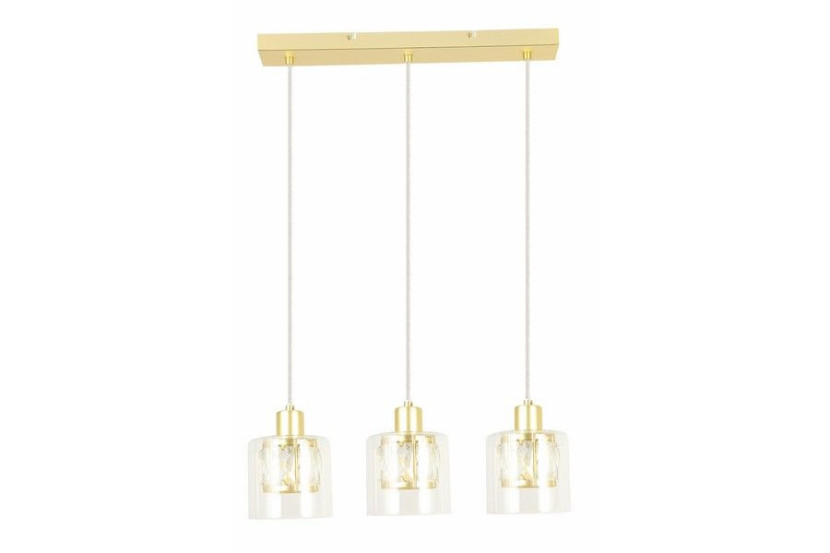 Lampa wisząca złota Elmo 3xE14x40W wym: 120x47x12 cm Reality 846190