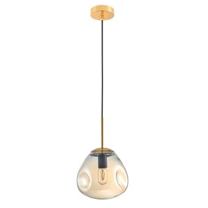 Lampa wisząca złota Fellet 1xE27x60W wym: 120x25x25 cm Italux 860102 Lampa wisząca złota Fellet 1xE27x60W wym: 120x25x25 cm Italux 860102