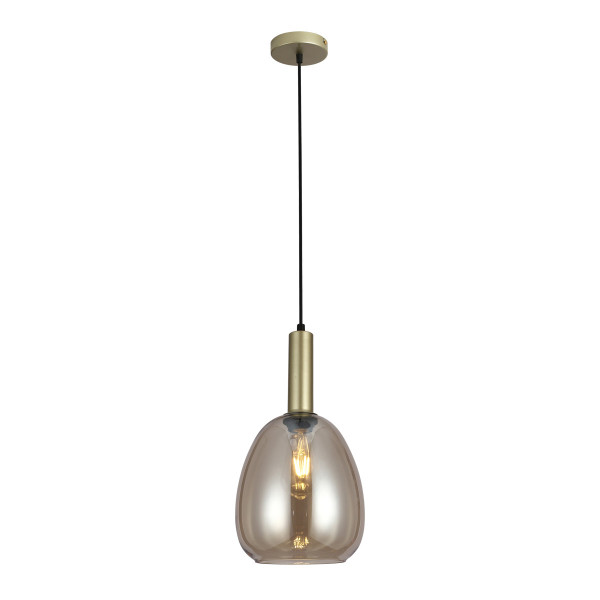 Lampa wisząca złota GATER 1xE27x40W wym: 120x21x21 cm Italux 835801