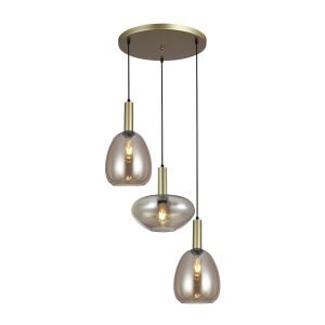 Lampa wisząca złota GATER 3xE27x40W wym: 140x58x58 cm Italux 835816 Lampa wisząca złota GATER 3xE27x40W wym: 140x58x58 cm Italux 835816