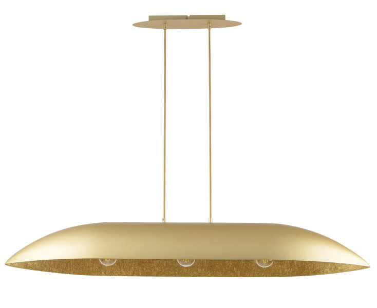 Lampa wisząca złota Gondola 3xE27x15W wym: 80x114x25 cm Sigma Lighting 838031