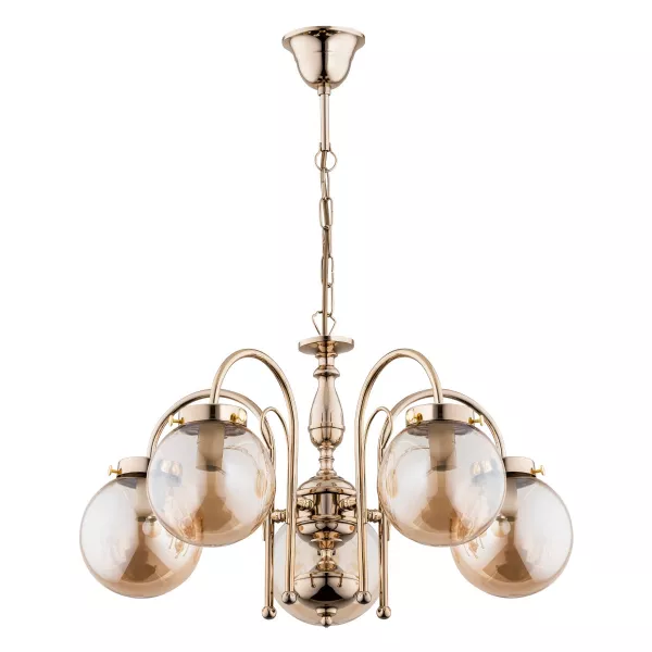 Lampa wisząca złota HERO 5xE14x10W wym: 65x53x53 cm Alfa 1000765