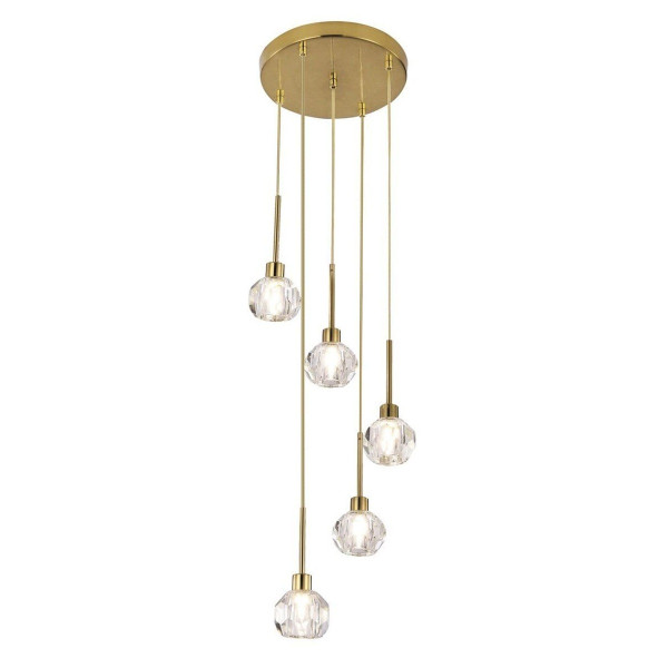 Lampa wisząca złota Kassia 5xG9x5W wym: 120x30x30 cm Rabalux 964522