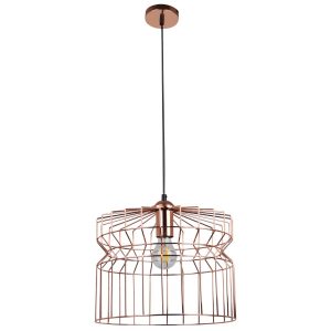 Lampa wisząca złota LAGOS 1xE27x20W wym: 120x33x33 cm Polux 856306