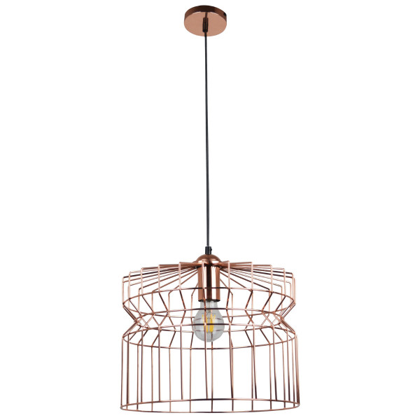 Lampa wisząca złota LAGOS 1xE27x20W wym: 120x33x33 cm Polux 856306