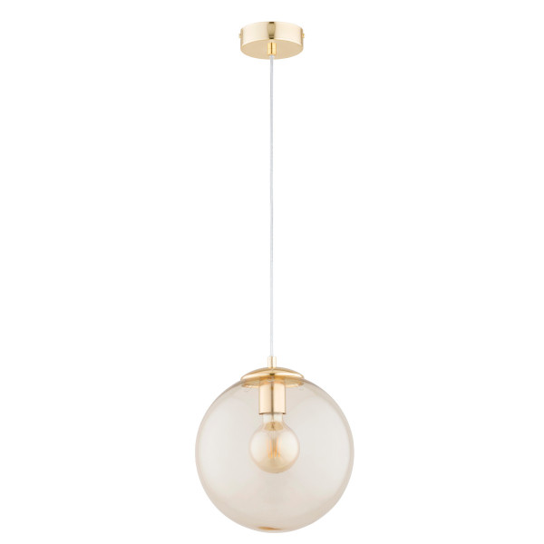 Lampa wisząca złota LEILA 1xE27x15W wym: 95x25x25 cm Alfa 854245