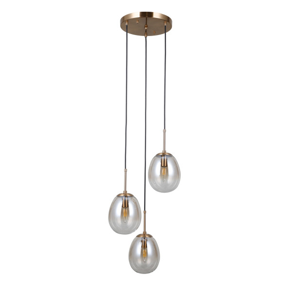 Lampa wisząca złota MEOLO 3xE14x5W wym: 120x35x35 cm Italux 836025