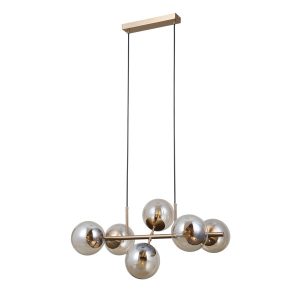 Lampa wisząca złota MOLITE 6xE14x5W wym: 150x67x43 cm Italux 835725 Lampa wisząca złota MOLITE 6xE14x5W wym: 150x67x43 cm Italux 835725