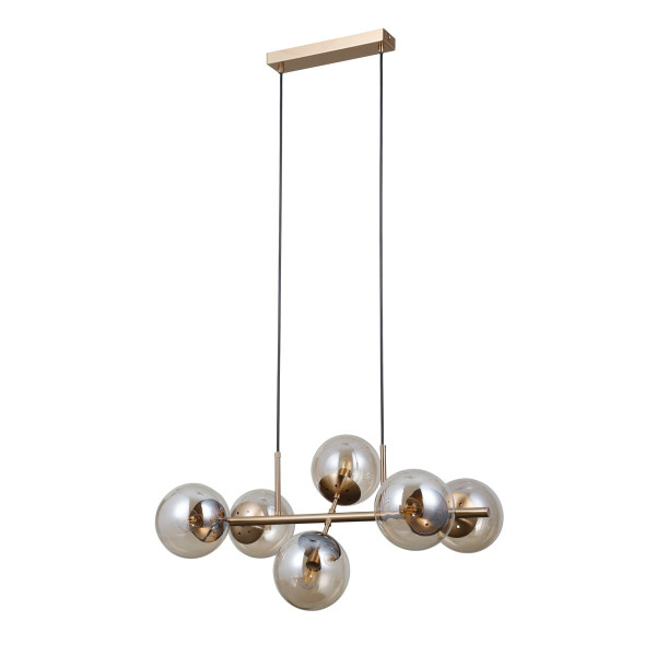Lampa wisząca złota MOLITE 6xE14x5W wym: 150x67x43 cm Italux 835725