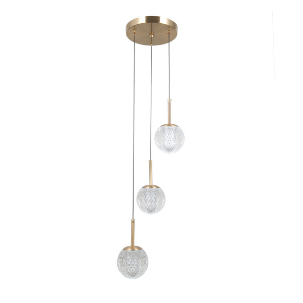 Lampa wisząca złota PADRI 3xG9x5W wym: 120x25x25 cm Italux 836079