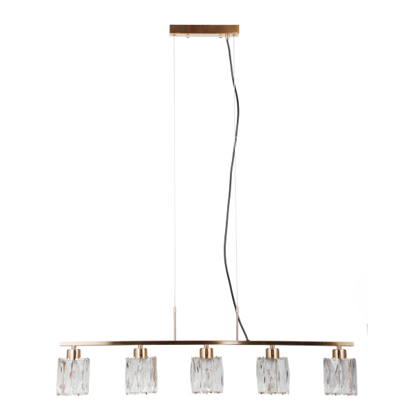 Lampa wisząca złota SIMONA 5xE14x40W wym: 110x85x10 cm Italux 836879
