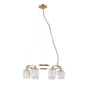 Lampa wisząca złota SIMONA 6xE14x40W wym: 110x53x53 cm Italux 836934 Lampa wisząca złota SIMONA 6xE14x40W wym: 110x53x53 cm Italux 836934