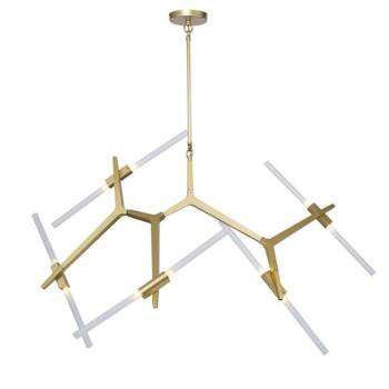 LAMPA WISZĄCA złota STICKS-10 szklana REGULOWANA 234643
