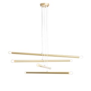 Lampa wisząca złota Tubo 8xE14x40W wym: 105x100x20 cm Aldex 854497 Lampa wisząca złota Tubo 8xE14x40W wym: 105x100x20 cm Aldex 854497