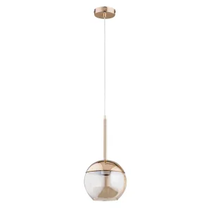 Lampa wisząca złota Volda 1xE14x40W wym: 90x15x15 cm Alfa 953250 Lampa wisząca złota Volda 1xE14x40W wym: 90x15x15 cm Alfa 953250
