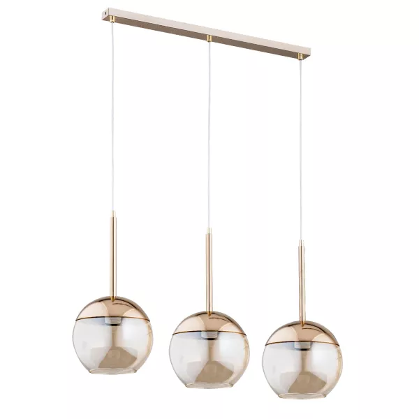 Lampa wisząca złota Volda 3xE27x60W wym: 90x75x20 cm Alfa 953247