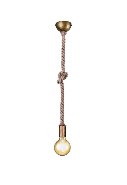 Lampa wisząca złoto-beżowa ROPE 1xE27x60W wym: 150x12x12 cm Trio 856515