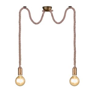 Lampa wisząca złoto-beżowa ROPE 2xE27x60W wym: 150x12x12 cm Trio 856542 Lampa wisząca złoto-beżowa ROPE 2xE27x60W wym: 150x12x12 cm Trio 856542