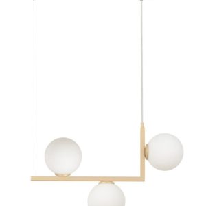Lampa wisząca złoto-biała Andy 3xG9x12W wym: 115x52x14 cm Sigma Lighting 841918 Lampa wisząca złoto-biała Andy 3xG9x12W wym: 115x52x14 cm Sigma Lighting 841918