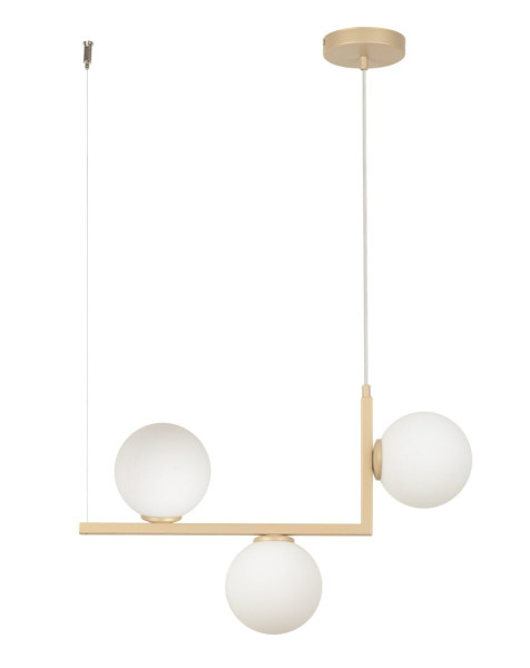 Lampa wisząca złoto-biała Andy 3xG9x12W wym: 115x52x14 cm Sigma Lighting 841918