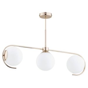 Lampa wisząca złoto-biała ASTANA 3xE14x40W wym: 47x72x15 cm Alfa 837799 Lampa wisząca złoto-biała ASTANA 3xE14x40W wym: 47x72x15 cm Alfa 837799
