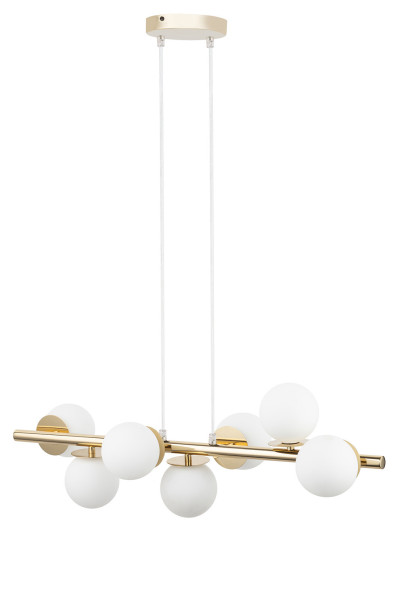 Lampa wisząca złoto-biała AVOLA 7xG9x12W wym: 120x74x24 cm Sigma Lighting 841808