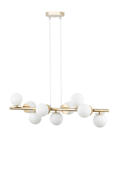 Lampa wisząca złoto-biała AVOLA 9xG9x12W wym: 120x91x24 cm Sigma Lighting 841873