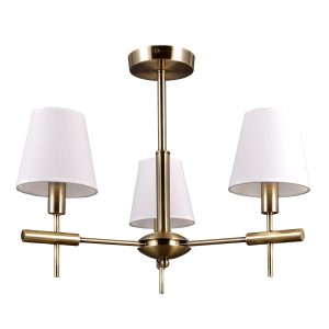 Lampa wisząca złoto-biała BALTER 3xE14x40W wym: 44x54x54 cm Italux 855996 Lampa wisząca złoto-biała BALTER 3xE14x40W wym: 44x54x54 cm Italux 855996