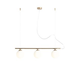 Lampa wisząca złoto-biała Beryl 3xE14x40W wym: 90x80x14 cm Aldex 854319 Lampa wisząca złoto-biała Beryl 3xE14x40W wym: 90x80x14 cm Aldex 854319