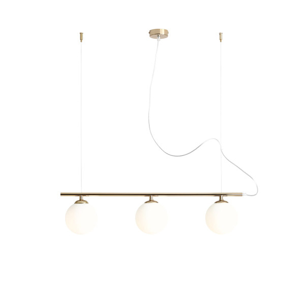 Lampa wisząca złoto-biała Beryl 3xE14x40W wym: 90x80x14 cm Aldex 854319