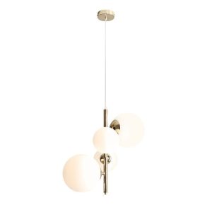 Lampa wisząca złoto-biała Bloom 4xE14x15W wym: 120x46x46 cm Aldex 852799 Lampa wisząca złoto-biała Bloom 4xE14x15W wym: 120x46x46 cm Aldex 852799