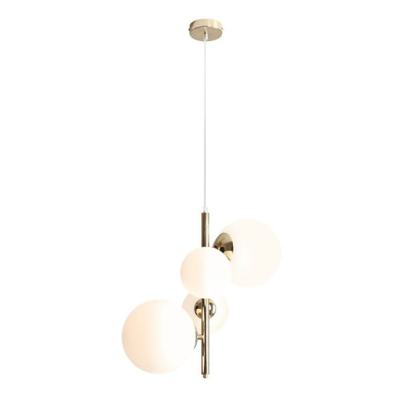 Lampa wisząca złoto-biała Bloom 4xE14x15W wym: 120x46x46 cm Aldex 852799