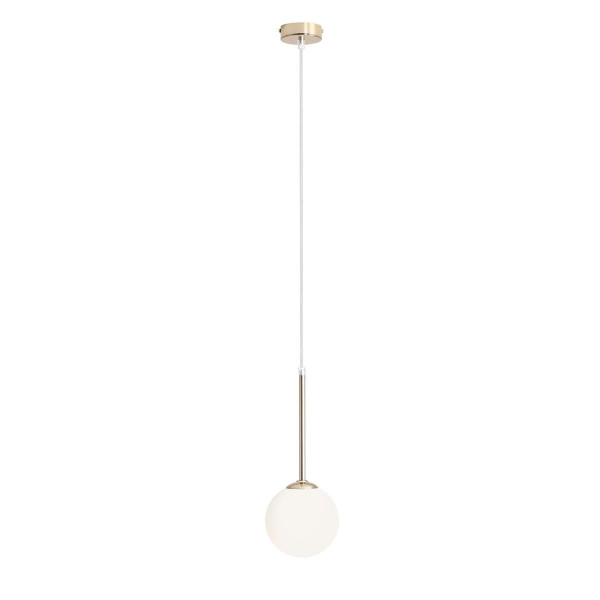 Lampa wisząca złoto-biała Bosso 1xE14x10W wym: 200x14x14 cm Aldex 852627