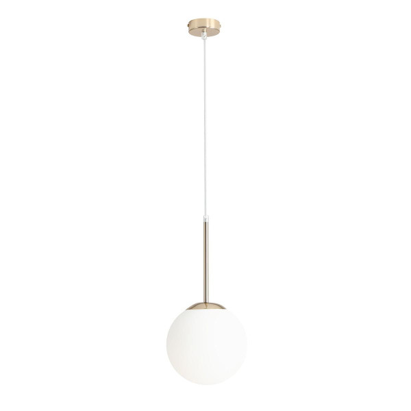 Lampa wisząca złoto-biała Bosso 1xE27x15W wym: 200x20x20 cm Aldex 852631
