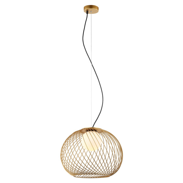 Lampa wisząca złoto-biała Clarisa 1xE27x40W wym: 107x43x43 cm Italux 860091
